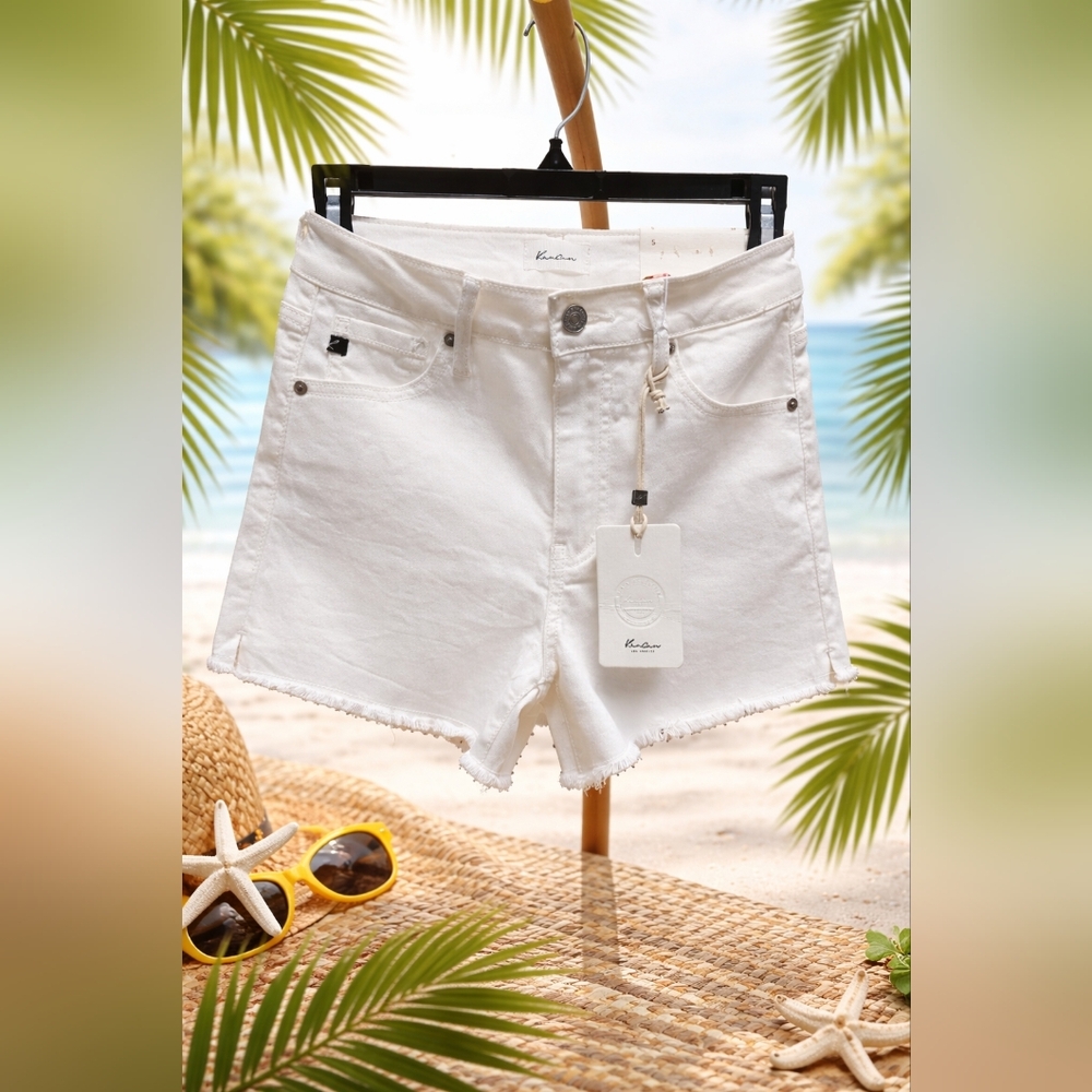 New KanCan White Jean Shorts for Women